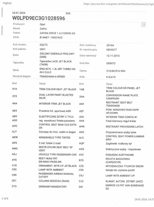 Opel Zafira cena 56999 przebieg: 77671, rok produkcji 2015 z Radzyń Podlaski małe 781